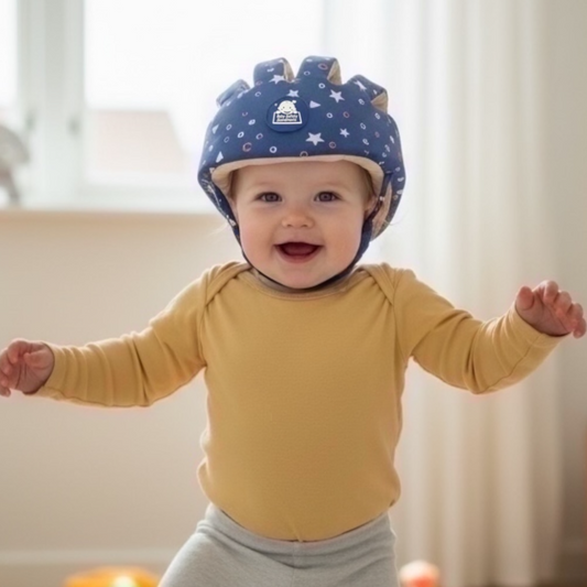 Lära gå hjälm huvudskydd bebis barn